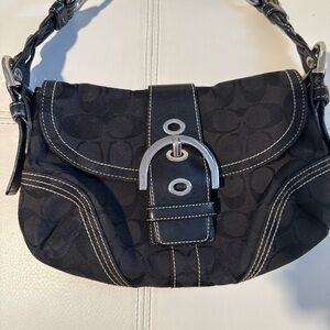 Rare Y2K Coach Signature flap shoulder bag